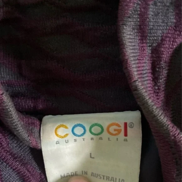 Coogi sweater / jacket size L 100%polyester cotton suede multicolored UNISEX